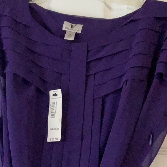 Women's Purple Ruffled Top - Picture 8 of 8